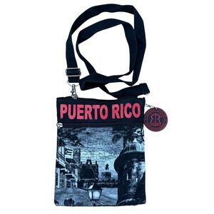 Robin Ruth Puerto Rico Crossbody Bag Small Canvas Passport Travel Purse Souvenir